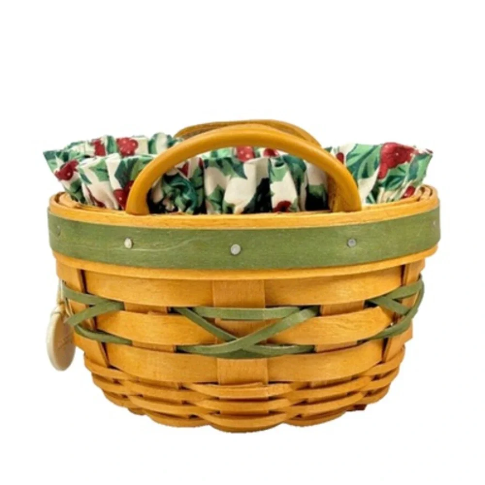 Longaberger 1999 Tree Trimming Peppermint Green Basket 1st Ed‎